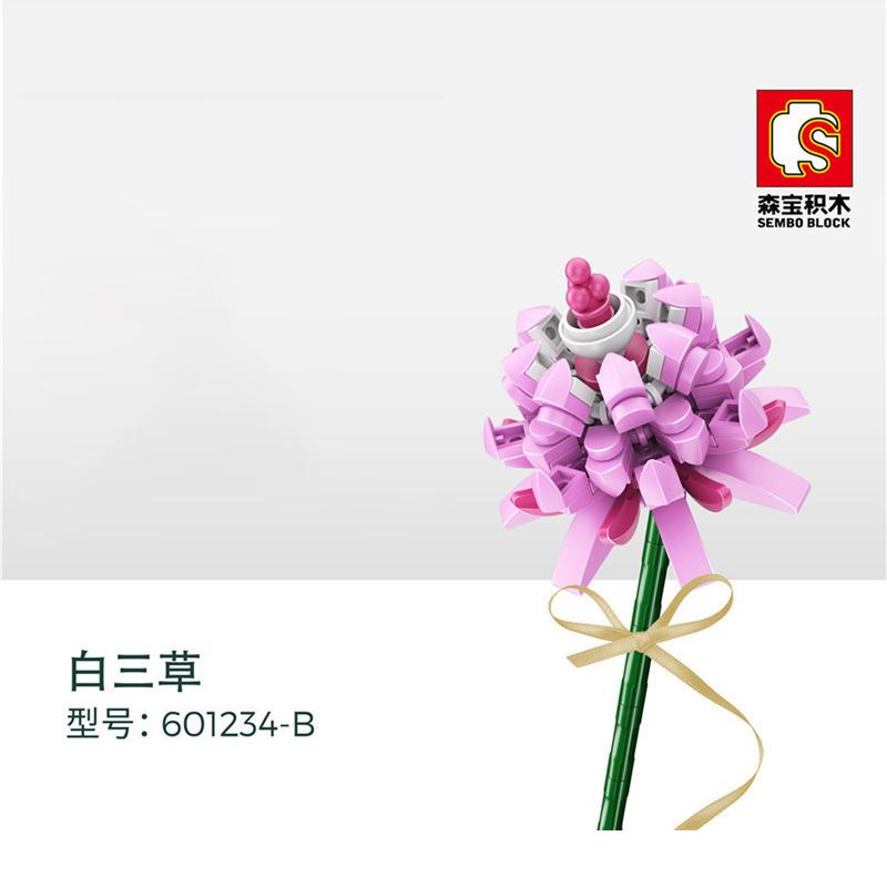 Sembo Blocks MOC Beautiful Flower Bouquet Roses Tulips Model Building Bricks Kids Present Valentine's Day Birthday Girls Gift