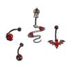 4Pcs Combination Set Belly Button Piercing Simple Piercing Jewelry Navel Ring