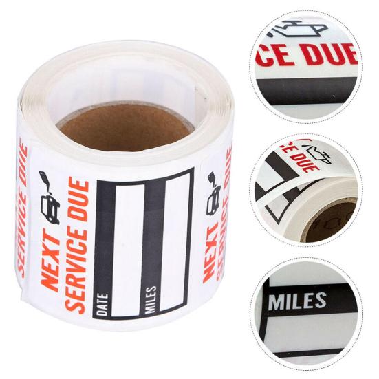 Reminder Sticker Removable Convenient Waterproof Next Service Due Sticker for Car