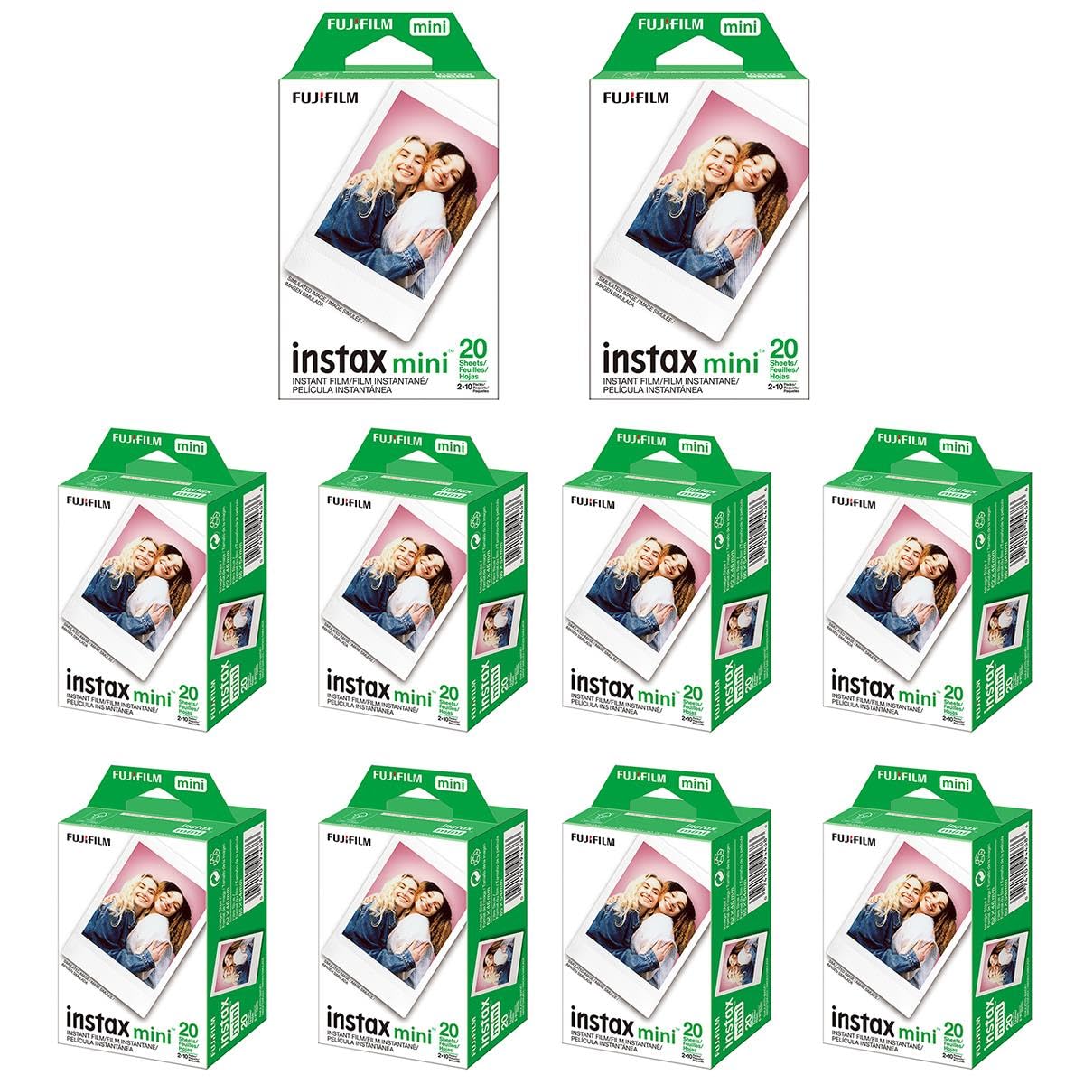 

Fujifilm Instax Mini Instant Film (10 sheets twin pack total 200 sheets) for Instax cameras