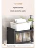 Floor-Standing Toilet and Washing Machine Storage Rack with Flip-Top Cabinet