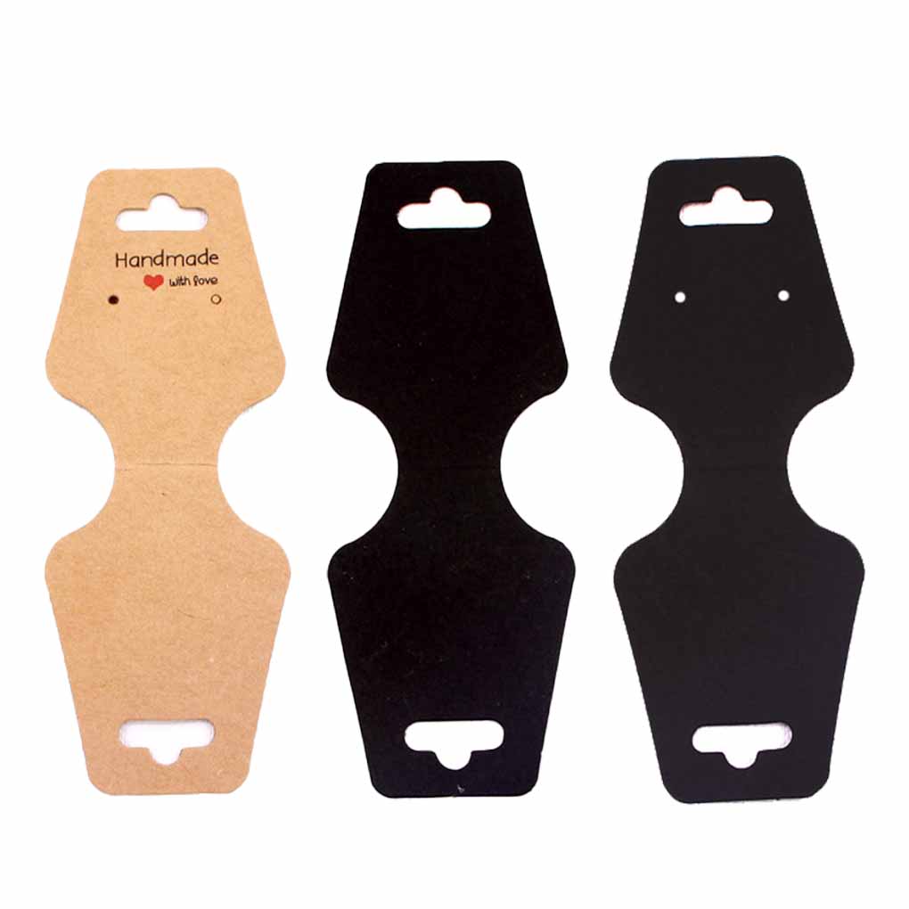 100Pcs Necklace Card Display Earrings Tag Cards Foldable Packaging Organizer Self-Assembly DIY Accessories Storage