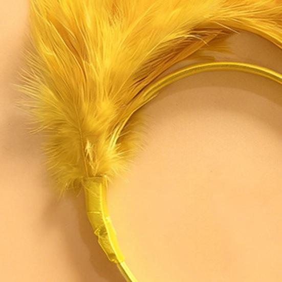 Headband Rainbow Colorful Feather Decor Headband Lightweight Comfortable Elastic Hair Hoop Parties Festivals Stage Performances Headwear