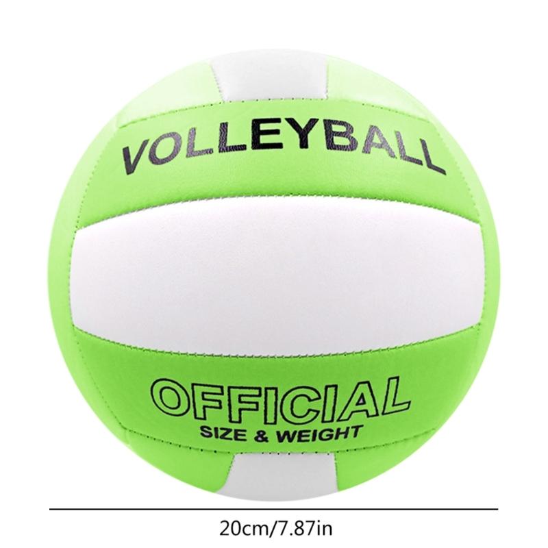 Soft Beach Volleyballs Thickened Official Size 5 Volleyballs Sand Sports PU Ball for Indoor Outdoor Pool, Gym, Training