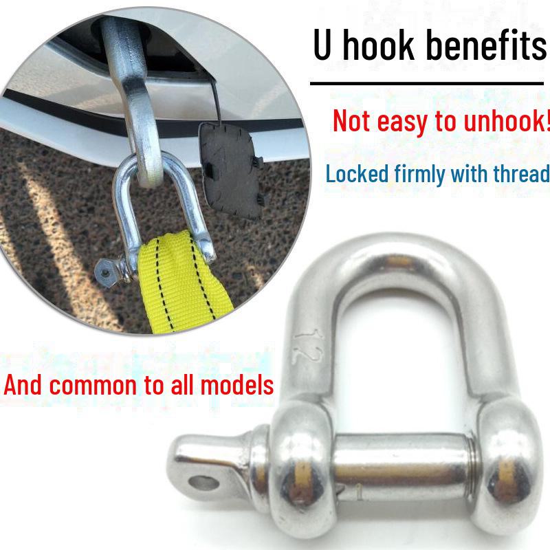 Fluorescent 3-Ton 3-Meter Strong Tow Rope for Car Emergencies