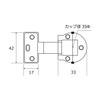 Waki Sangyo if-018 Angle Hinge, K GB, 0.9 x 0.8 inches (24 x 20 mm), Kitchen, Entryway, Cupboard