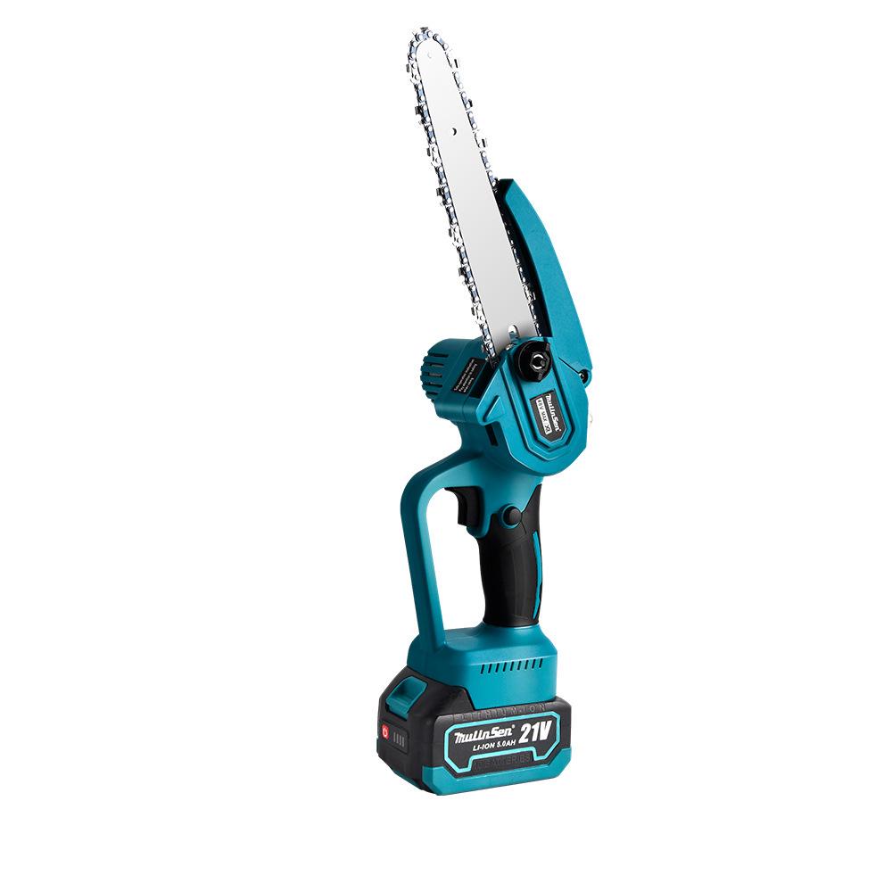 8-Inch Rechargeable Lithium Battery Handheld Electric Chainsaw for Garden and Wood Cutting