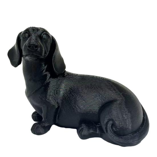 yangyizhi 3D Printed Dachshund Sculpture, Miniature Dog Figurine, Matte Finish Statue, Artistic Pet Memorial Gift