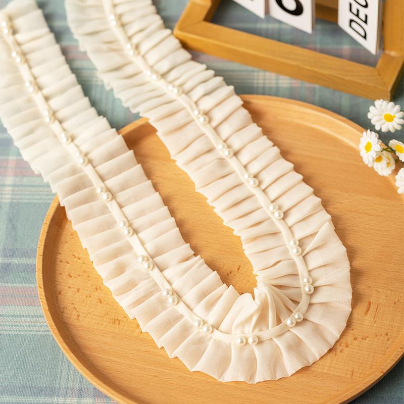 1meter Dress Beaded Sewing Ribbons For Decoration Clothing Sewing Accessories Doll Handmade Diy Crafts Supplies Lace Fabric Trim