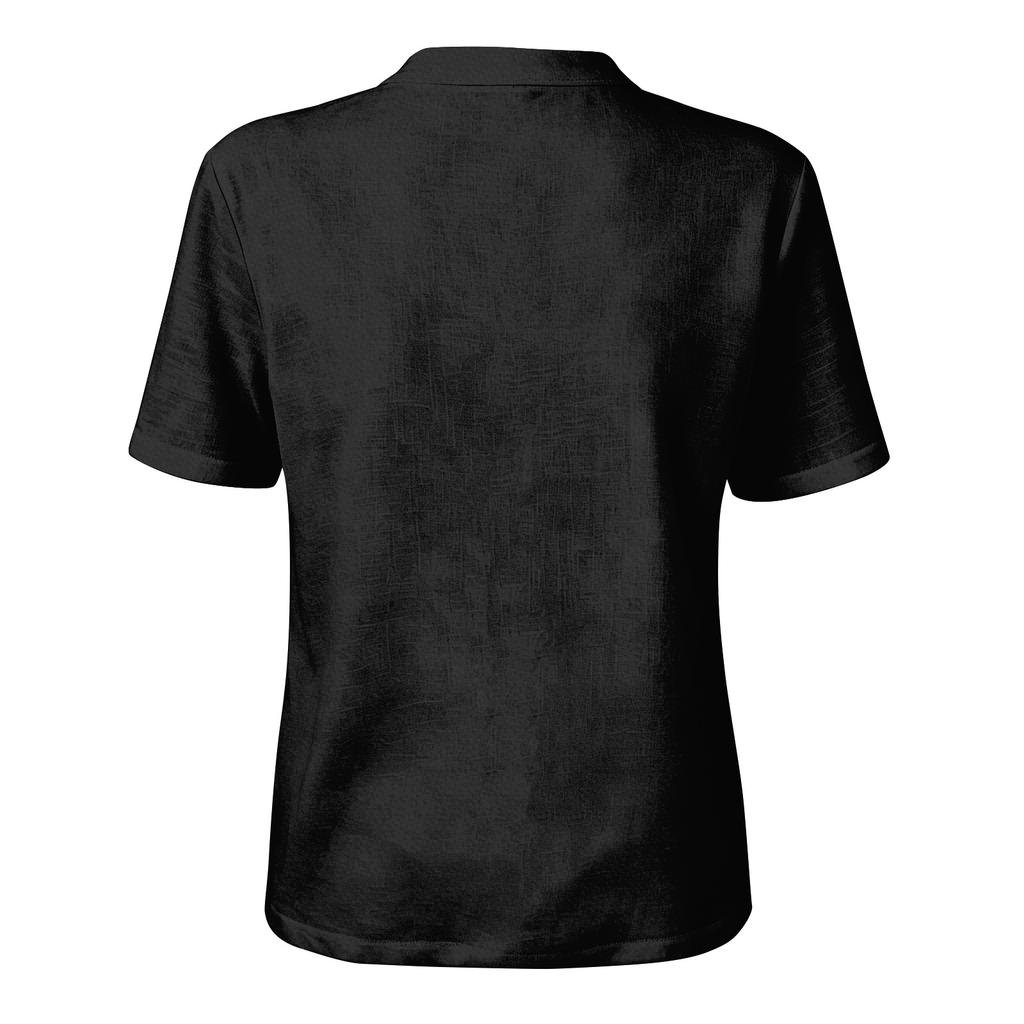 Women’s Cotton Linen Henley Neck Short Sleeve Shirt with Button Placket Solid Pattern Relaxed Fit Casual Blouse Top