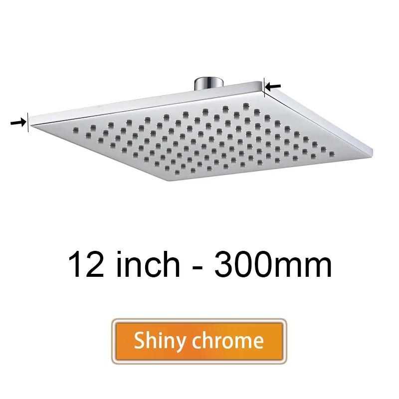 Bathroom Accessories Bath Square Rain Shower Head Quality Brass Shower, Brushed Gold, Rose, Black, Chrome, Brushed Grey