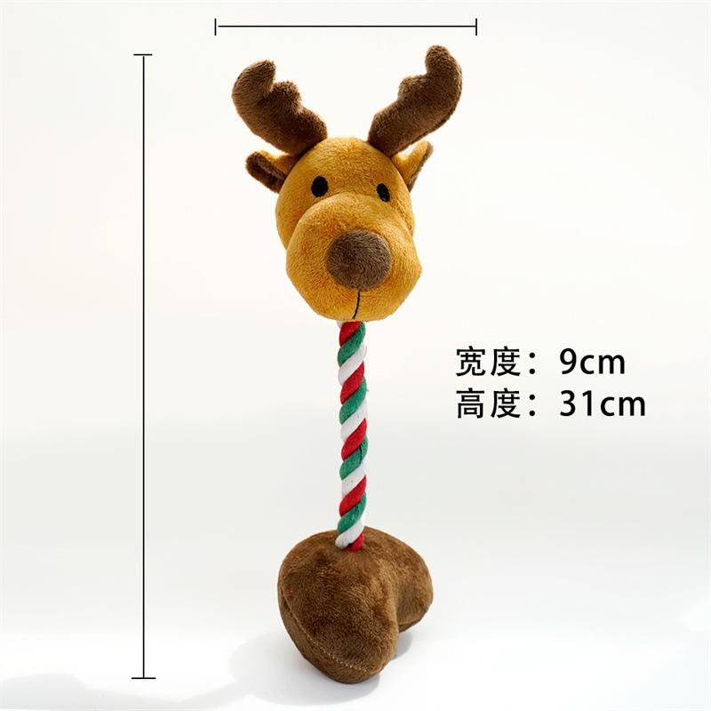 Pet Christmas Dog Amazon Popular Plush Cat Sound Resistant Grinding Teeth Relief Dog Cat Toys