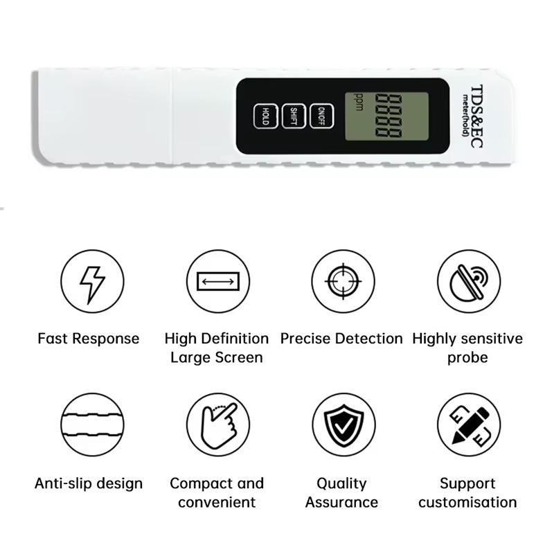 WanBang Portable Digital TDS/EC/TEMP Tester  High Accuracy 4% 1 Year for Drinking Water Aquarium Use /ODM/OBM