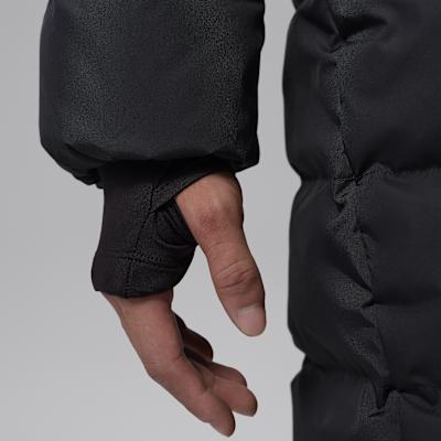Men's Jordan Flight Down Jackets Men's Black/Black/Black Hooded (Non-detachable) Moderate