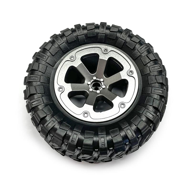 4PCS RC Military Truck 70mm Beadlock Wheel Tires & Rims Heavy Bearing Spare Part of MN90/91 FY001/002 1:12 Model for Car