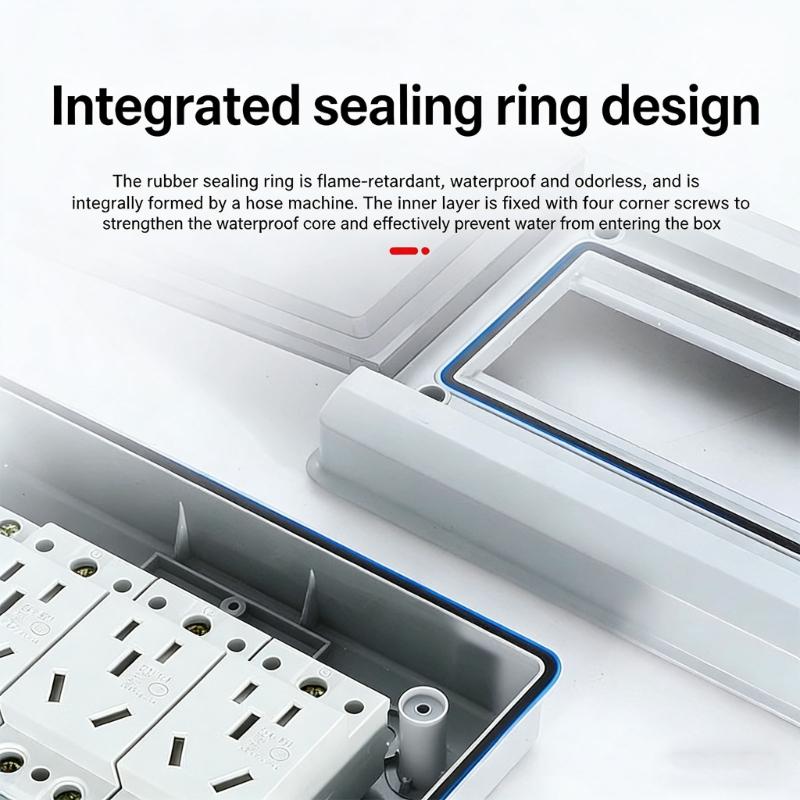 Water Resistant Mounted Electrical Distribution Box With HT5 2P 32A Current Monitor For Indoor Outdoor Usage