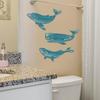 3 Piece Ocean Hanging Decor For Living Room Bedroom Bathroom Blue Whale Beach Wall Decor Wooden Nautical Decor