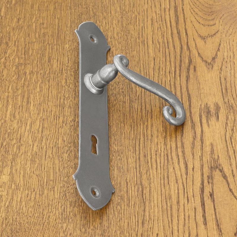 MALTA Door Handle with Key Plate 72mm STEEL