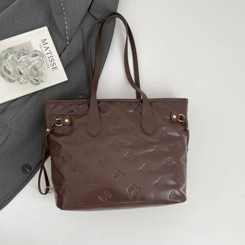 

Новая модная большая сумка, сумка для通勤 с текстурой большой вместимости, женская повседневная сумка-тоут, сумка через плечо.