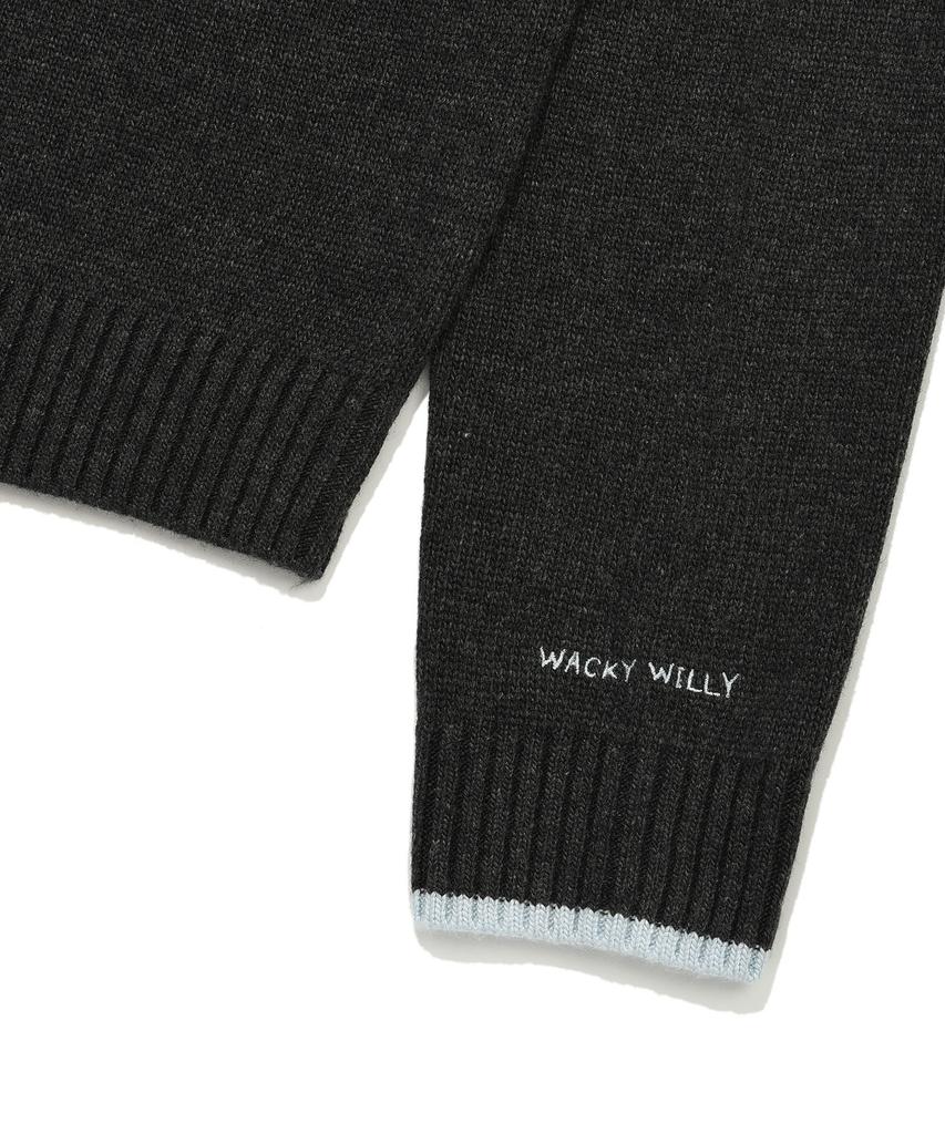 WACKY WILLY Women'S Lily Patch Color Block Pullover Grey