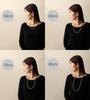 [VOTRE COUTURE] Baby Pearl Necklace, Grand Premium Pearl Necklace, 50cm, 5mm, Women's, White x Gold, 10-Year Brand Warranty