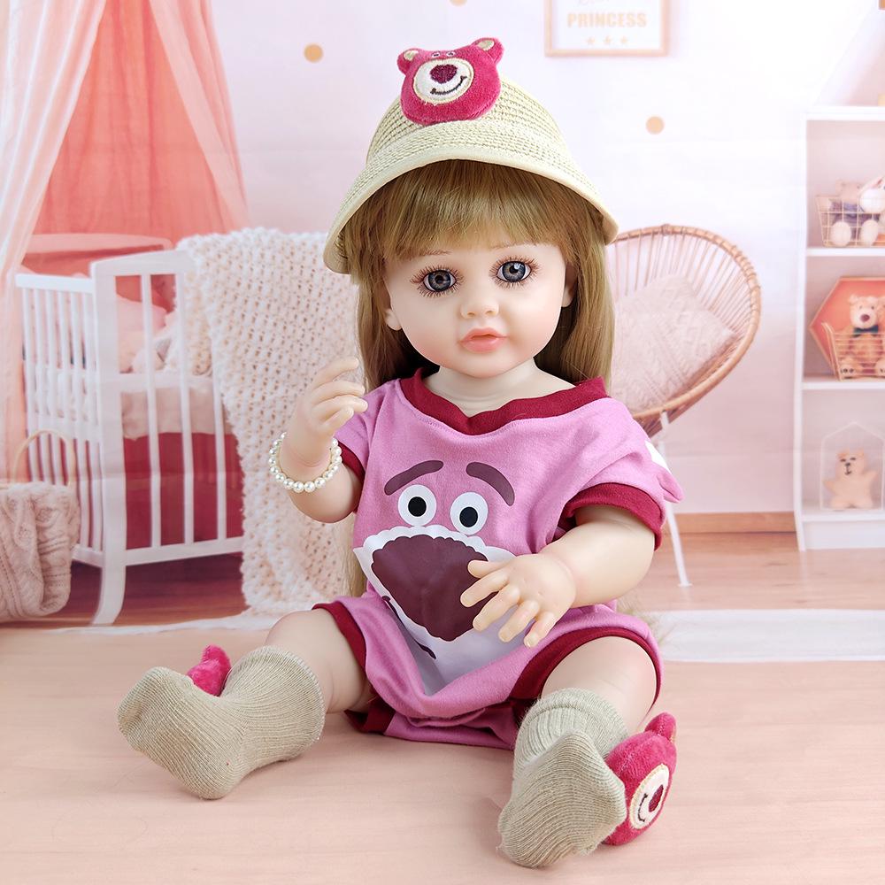 55cm Weiche Gummi-Babypuppe - Singt, Sitzt, Liegt - Perfektes Kindertagsgeschenk