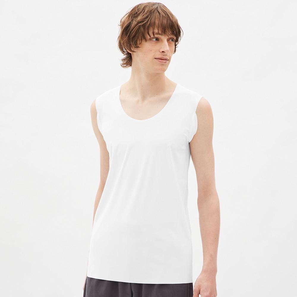 

Широкая футболка без рукавов GU by Uniqlo Style Dry Free Cut 32 BEIGE/S