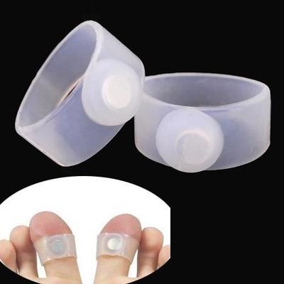 Pair of Slimming Silicone Magnetic Toe Rings Lose Weight Point