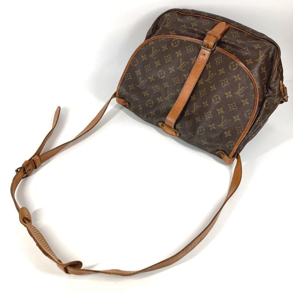 Louis Vuitton M42254 Monogram Saumur 35 Crossbody Flap Bag Shoulder Bag Brown