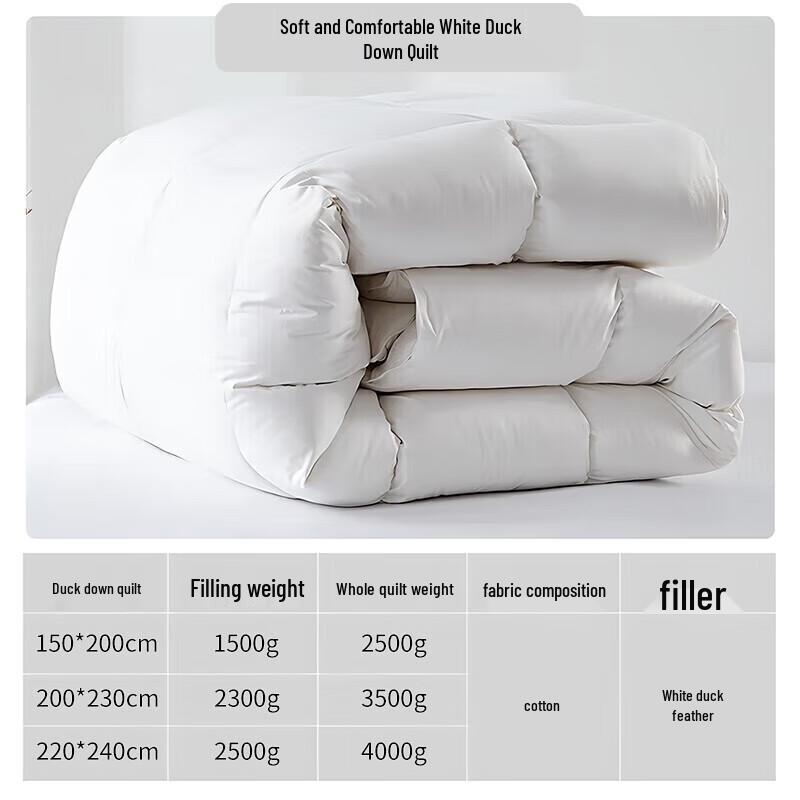 Source Life White Duck Feather Down Winter Quilt