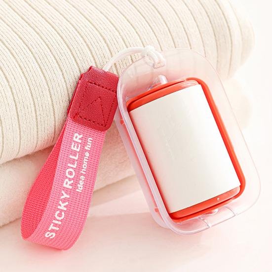 Mini Lint Roller Compact Size Lightweight Portable Lint Remover with Adhesive Tape Lanyard Design Foldable Pet Hair Cleaner