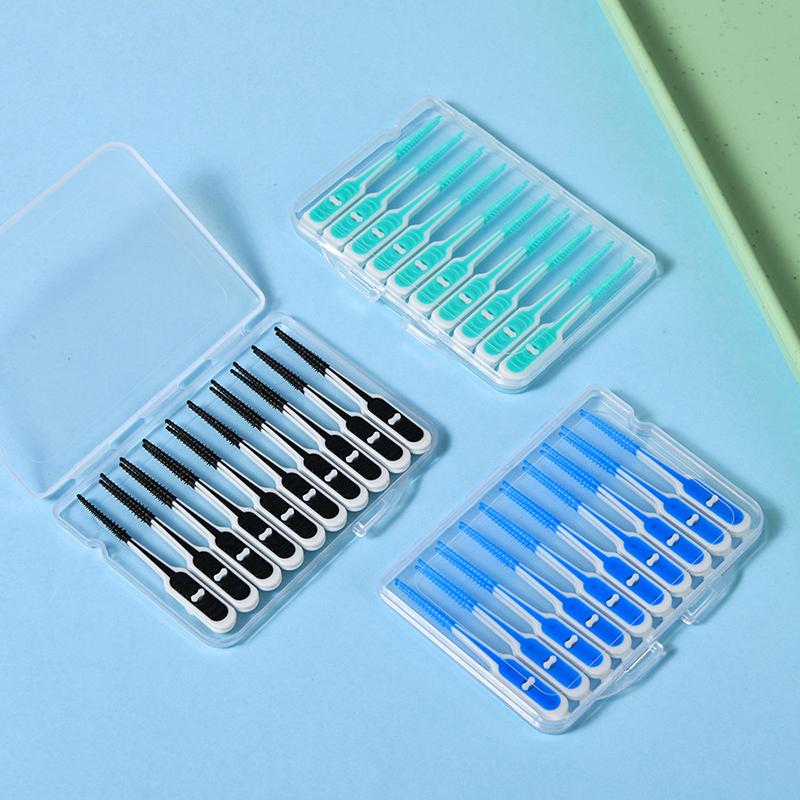 20 Stück Zahnseide Hygiene Dental Silikon Interdentalbürste Zahnstocher Dental Schönheit Gesundheit Zähne Reinigung Dentalbedarf