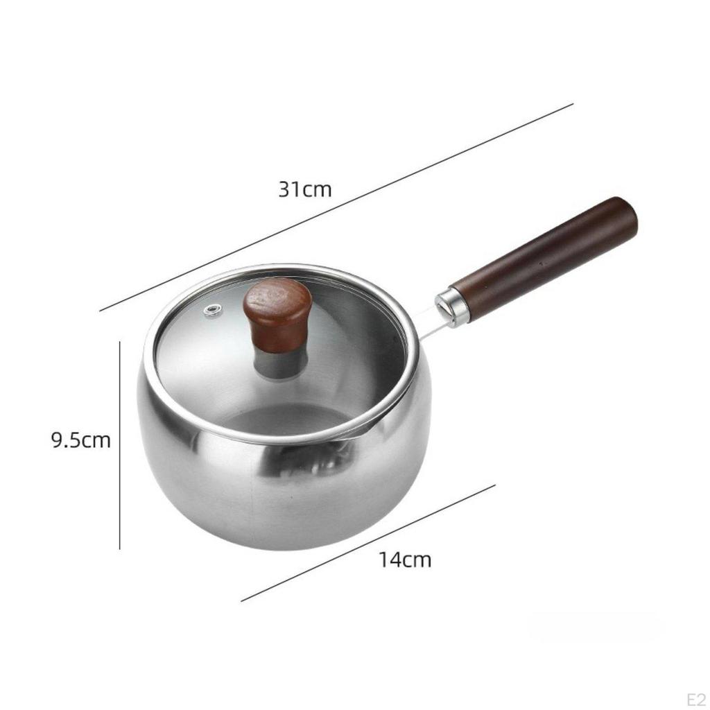 Infant Meals Cooking Pot Easy to Clean Stainless Steel Milk Universal Stovetop Compatibility