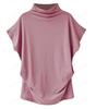 S-5XL Donna Dolcevita Maglietta Estate Manica Corta Solido Casual Tops