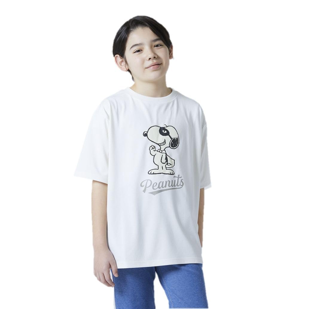 

Mizuno PEANUTS Recycled Polyester T-Shirt, Parent-Child Coordination, Snoopy, Marshmallow White (B2MABY05)