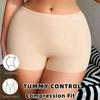 Seamless Breathable Mid-Waist Women's Anti-Exposure Boxer Briefs - Plus Size Safety Shorts