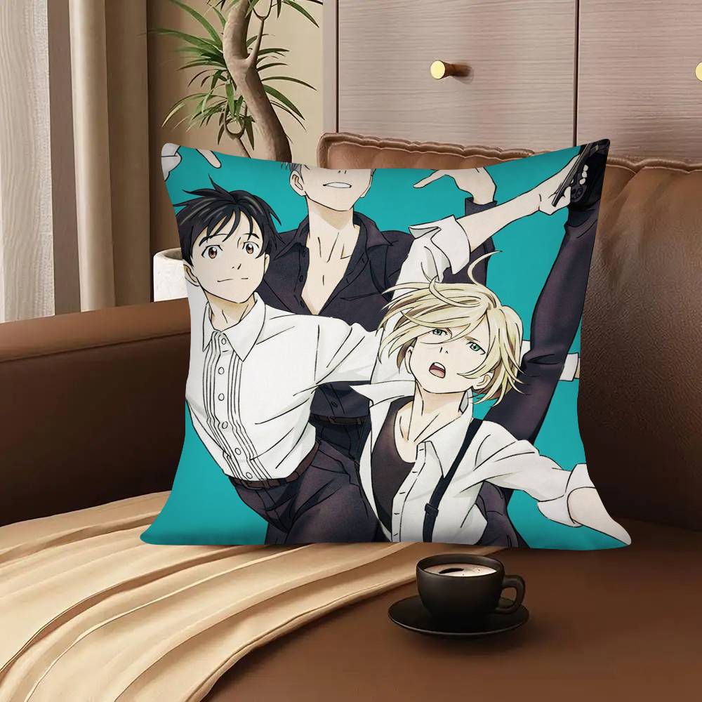 Yuri On ICE Anime Pillow Case Square Pillow Bedroom Sofa Leisure Comfort Cushion Car Living Room Home Decoration