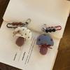 Creative Funny Fabric Mushroom Beaded Keychain Pendant Phone Chain Bag Hanging Ornament Backpack Charms Keyring Accessories Gift