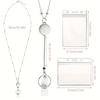 New Ball Bead Necklace Retractable Work Document Lanyard Sweater Chain Key Strap Necklace