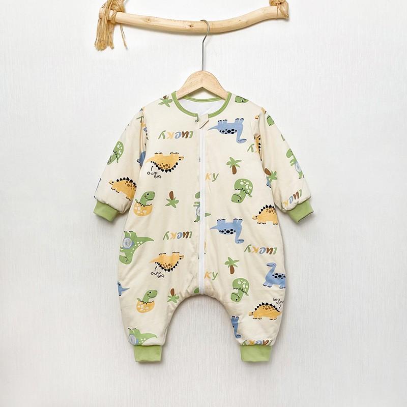 Cotton Warm Sleeping Bag Toddlers 20-50 Lbs Winter Footed Pajama With Leg Separation Tummy Coverage