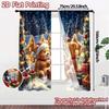 2pcs  Curtains Christmas Bear Modern Minimalist Curtains Durable 100% Polyester Fabric Curtains Outdoor Decorations Ldeal for