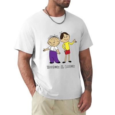Summer Men T-shirt Brand Top Bolek and Lolek Cartoons T-Shirt Aesthetic Clothing O-neck T-shirt Male Tops T Shirts for Men