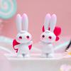 Fashion Eye-catching Decorative Non-fading Adorable Bunny Rabbit Sculpture Ornament Office Supply Statue