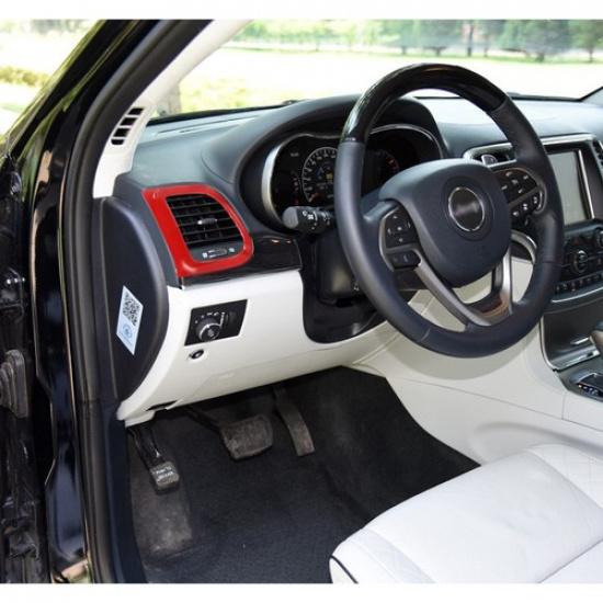 Front Outlet Air Vent Frame Cover Trim Decor For Jeep Grand Cherokee 11-20 Red