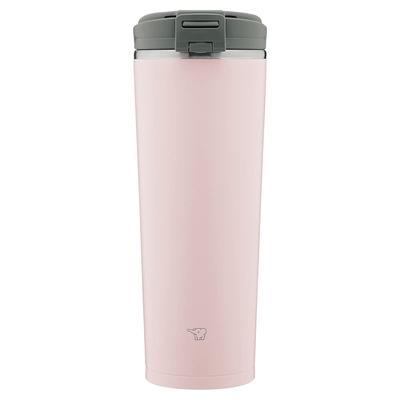 ZOJIRUSHI Water Tumbler with Carry Seamless Flip Vintage Integrated Lid and Easy To Only 2 Items To Bottle, Lid, Tumbler, Portable, Type, 400ml, Rose,