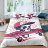 3D Printed Duvet Cover Full Size Skateboarder Skeleton with Skateboarding Print for Children, Boys, Teenagers, Room Decoration,
