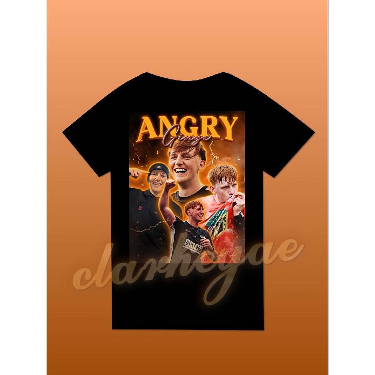 Creative Printed T Shirt Tee Crew Neck Short-Sleeve Graphic Angry Ginge T-Shirt Men Casual Crew Neck with Slight Stretch Fabric Regular Fit Print S
