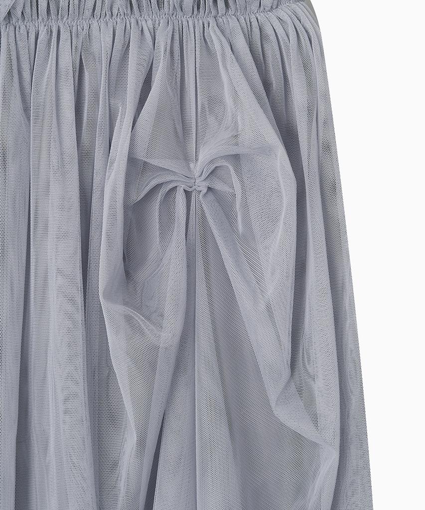 Ohesio Sheer Drape Banding Skirt, Gray