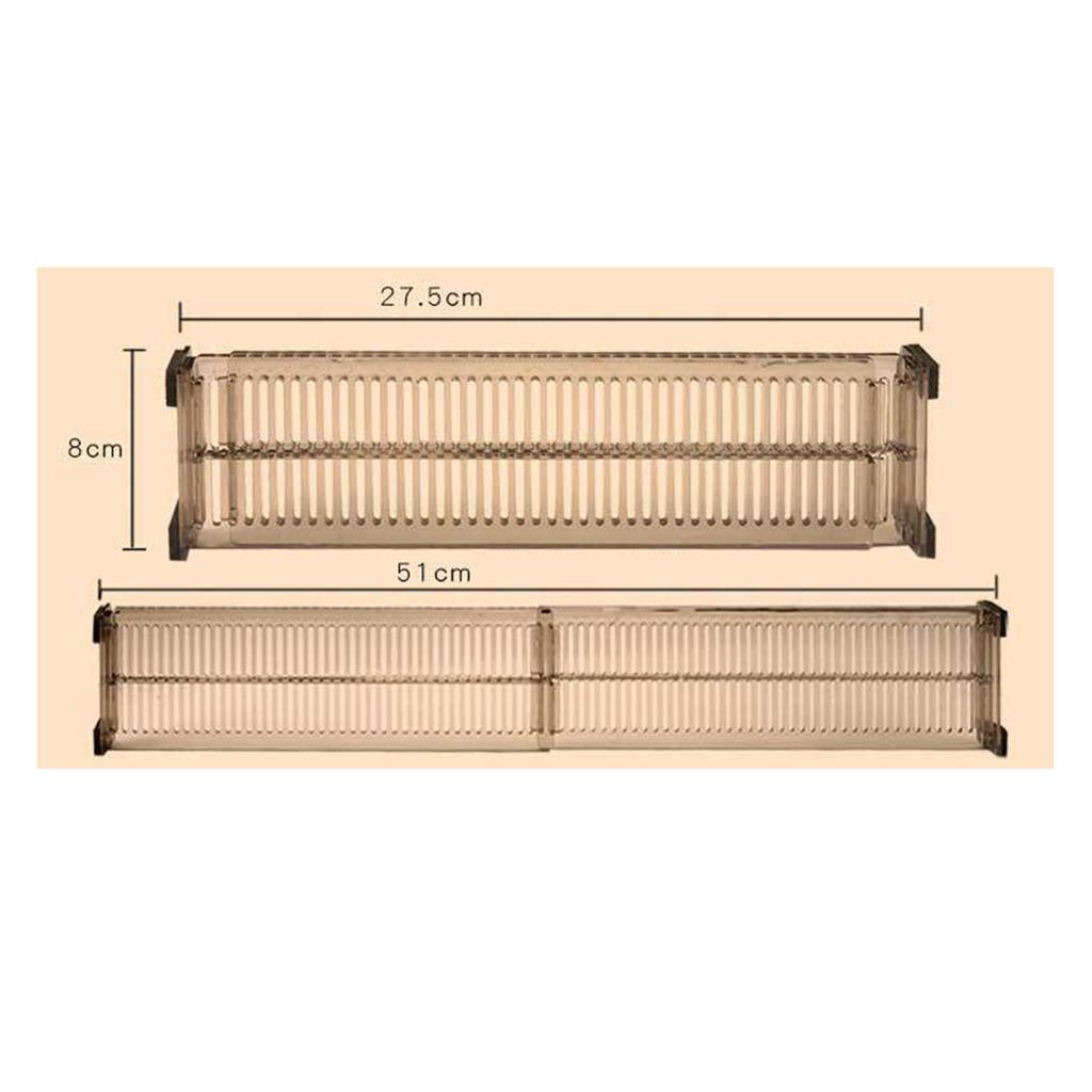 2PCS Adjustable Drawer Dividers Plastic Expandable Storage Separation Panel for Clothes Socks Organization