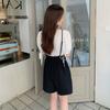 2026 strap jumpsuit women's summer new foreign style shirt fashionable and thin high-end design two-piece suit trendy